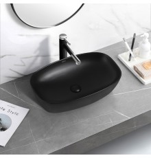 Умывальник накладной ABBER Rechteck AC2206MB черная матовая