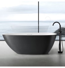 ABBER ванна из искусственного камня цвет черно-белый матовый 170x75x60 I AM9911BW