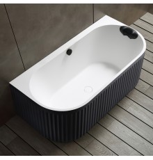 ABBER ванна из искусственного камня цвет черно-белый матовый 170x80x63 I AM9916BW