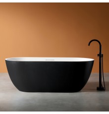 ABBER ванна из искусственного камня цвет черно-белый матовый 170x75x60 I AM9941BW