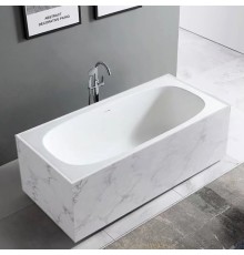 ABBER ванна из искусственного камня цвет белый мрамор 180х85х60 I AS9501GB