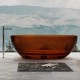 ABBER прозрачная ванна из полиэфирной смолы цвет коричневый 165х78х58 I AT9701Opal