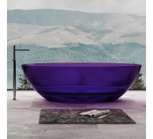 ABBER прозрачная ванна из полиэфирной смолы цвет фиолетовый 180х85х52 I AT9702Amethyst