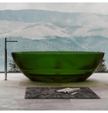 ABBER прозрачная ванна из полиэфирной смолы цвет зеленый 180х85х52 I AT9702Emerald