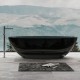 ABBER прозрачная ванна из полиэфирной смолы цвет черный 180х85х52 I AT9702Onyx