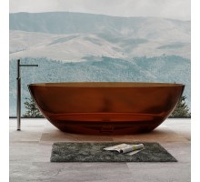 ABBER прозрачная ванна из полиэфирной смолы цвет коричневый 180х85х52 I AT9702Opal