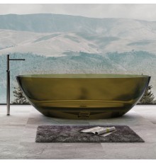 ABBER прозрачная ванна из полиэфирной смолы цвет оливковый 180x85x52 I AT9702Vesuvian
