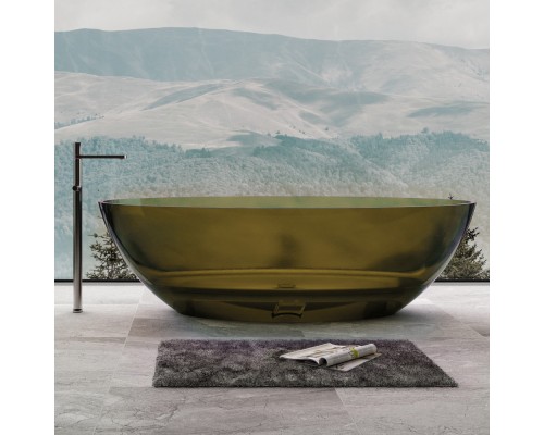 ABBER прозрачная ванна из полиэфирной смолы цвет оливковый 180x85x52 I AT9702Vesuvian