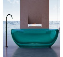 ABBER прозрачная ванна из полиэфирной смолы цвет бирюзовый 170x75x55 I AT9703Aquamarin