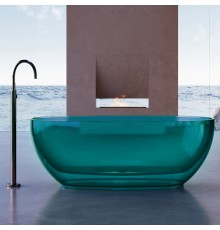 ABBER прозрачная ванна из полиэфирной смолы цвет бирюзовый 170x75x55 I AT9703Aquamarin