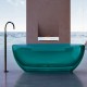 ABBER прозрачная ванна из полиэфирной смолы цвет бирюзовый 170x75x55 I AT9703Aquamarin