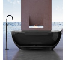 ABBER прозрачная ванна из полиэфирной смолы цвет черный 170х75х55 I AT9703Onyx