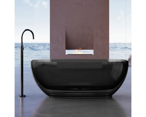 ABBER прозрачная ванна из полиэфирной смолы цвет черный 170х75х55 I AT9703Onyx ABBER прозрачная ванна из полиэфирной смолы цвет черный 170х75х55 I AT9703Onyx