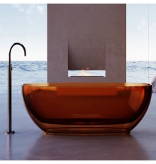 ABBER прозрачная ванна из полиэфирной смолы цвет коричневый 170х75х55 I AT9703Opal