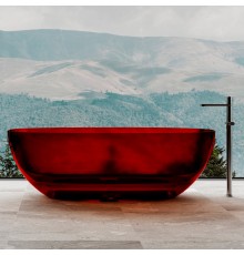 ABBER прозрачная ванна из полиэфирной смолы цвет красный 170x75x55 I AT9708Rubin