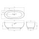 ABBER прозрачная ванна из полиэфирной смолы цвет оливковый 170x75x55 I AT9703Vesuvian