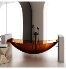 ABBER прозрачная подвесная ванна из полиэфирной смолы цвет красный 180x80x51.2 I AT9704Opal