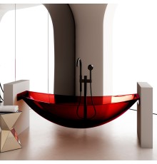 ABBER прозрачная подвесная ванна из полиэфирной смолы цвет красный 180x80x51.2 I AT9704Rubin