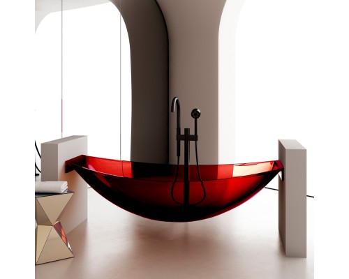 ABBER прозрачная подвесная ванна из полиэфирной смолы цвет красный 180x80x51.2 I AT9704Rubin ABBER прозрачная подвесная ванна из полиэфирной смолы цвет красный 180x80x51.2 I AT9704Rubin