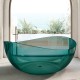 ABBER прозрачная ванна из полиэфирной смолы цвет бирюзовый 150x150x64.6 I AT9705Aquamarin