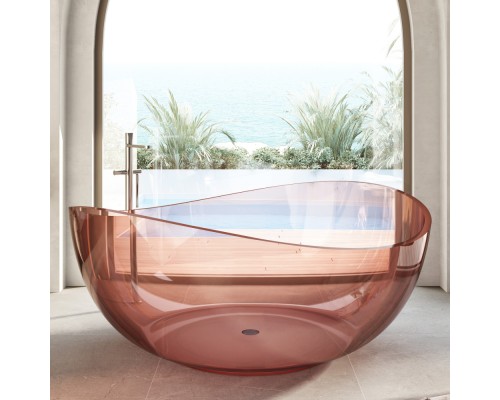 ABBER прозрачная ванна из полиэфирной смолы цвет розовый 150x150x64.6 I AT9705Koralle ABBER прозрачная ванна из полиэфирной смолы цвет розовый 150x150x64.6 I AT9705Koralle