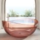 ABBER прозрачная ванна из полиэфирной смолы цвет розовый 150x150x64.6 I AT9705Koralle