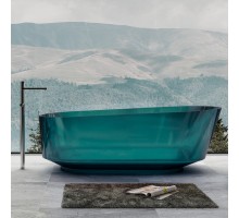 ABBER прозрачная ванна из полиэфирной смолы цвет бирюзовый 170x80x58 I AT9706Aquamarin