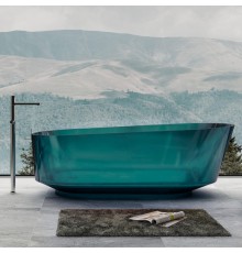 ABBER прозрачная ванна из полиэфирной смолы цвет бирюзовый 170x80x58 I AT9706Aquamarin