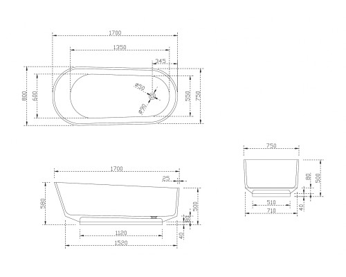 ABBER прозрачная ванна из полиэфирной смолы цвет бирюзовый 170x80x58 I AT9706Aquamarin ABBER прозрачная ванна из полиэфирной смолы цвет бирюзовый 170x80x58 I AT9706Aquamarin