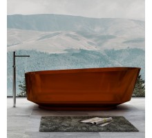 ABBER прозрачная ванна из полиэфирной смолы цвет коричневый 170x80x58 I AT9706Opal