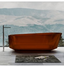 ABBER прозрачная ванна из полиэфирной смолы цвет коричневый 170x80x58 I AT9706Opal