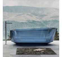 ABBER прозрачная ванна из полиэфирной смолы цвет синий 170x80x58 I AT9706Saphir