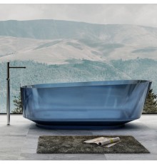ABBER прозрачная ванна из полиэфирной смолы цвет синий 170x80x58 I AT9706Saphir