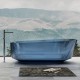 ABBER прозрачная ванна из полиэфирной смолы цвет синий 170x80x58 I AT9706Saphir