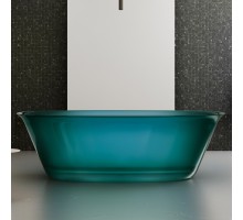 ABBER прозрачная ванна из полиэфирной смолы цвет бирюзовый 170x75x55 I AT9707Aquamarin