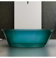 ABBER прозрачная ванна из полиэфирной смолы цвет бирюзовый 170x75x55 I AT9707Aquamarin