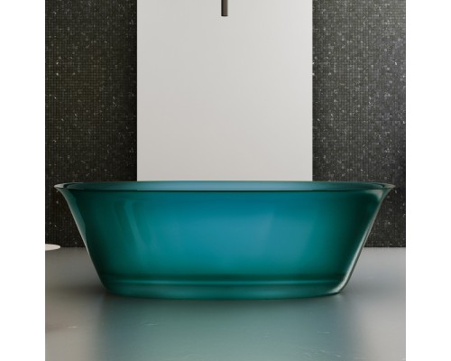 ABBER прозрачная ванна из полиэфирной смолы цвет бирюзовый 170x75x55 I AT9707Aquamarin
