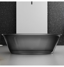 ABBER прозрачная ванна из полиэфирной смолы цвет черный 170x75x55 I AT9707Onyx