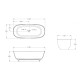 ABBER прозрачная ванна из полиэфирной смолы цвет черный 170x75x55 I AT9707Onyx