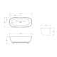 ABBER прозрачная ванна из полиэфирной смолы цвет коричневый 170x75x55 I AT9707Opal