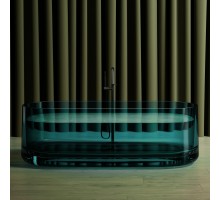 ABBER прозрачная ванна из полиэфирной смолы цвет бирюзовый 170x75x55 I AT9708Aquamarin