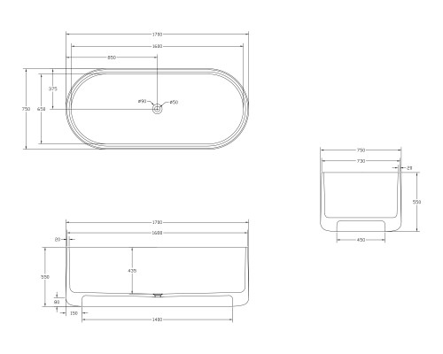 ABBER прозрачная ванна из полиэфирной смолы цвет бирюзовый 170x75x55 I AT9708Aquamarin ABBER прозрачная ванна из полиэфирной смолы цвет бирюзовый 170x75x55 I AT9708Aquamarin