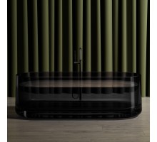 ABBER прозрачная ванна из полиэфирной смолы цвет черный 170x75x55 I AT9708Onyx