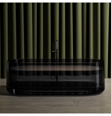 ABBER прозрачная ванна из полиэфирной смолы цвет черный 170x75x55 I AT9708Onyx