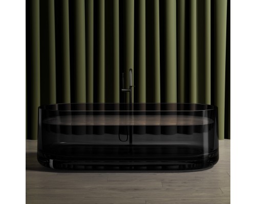 ABBER прозрачная ванна из полиэфирной смолы цвет черный 170x75x55 I AT9708Onyx ABBER прозрачная ванна из полиэфирной смолы цвет черный 170x75x55 I AT9708Onyx