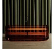 ABBER прозрачная ванна из полиэфирной смолы цвет коричневый 170x75x55 I AT9708Opal