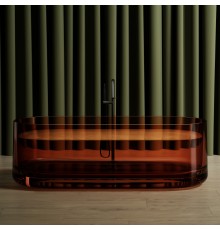 ABBER прозрачная ванна из полиэфирной смолы цвет коричневый 170x75x55 I AT9708Opal