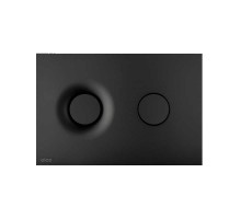 Панель смыва пластиковая, AlcaPlast Dot.Dot.ALCA с кнопкой смыва черный матовый, soft touch M1978 круг
