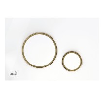 Кнопка и панель смыва, AlcaPlast ALCA белая I золото, круг M775