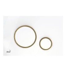 Кнопка и панель смыва, AlcaPlast ALCA белая I золото, круг M775